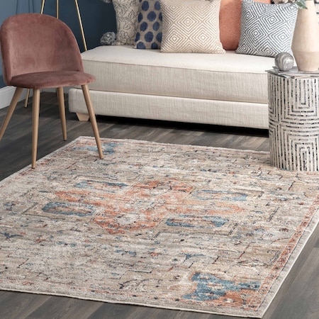 Nuloom Janessa Croix Medallion Area Rug 4ft x 6ft KKDL03B-406